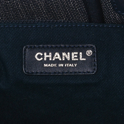 Chanel Denim Medium Deauville Tote Dark Blue 6 of 10