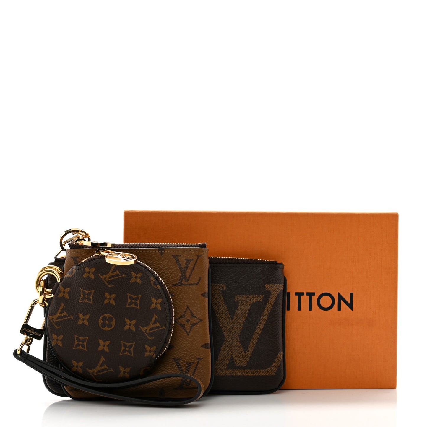 Reverse Monogram Giant Trio Pouch