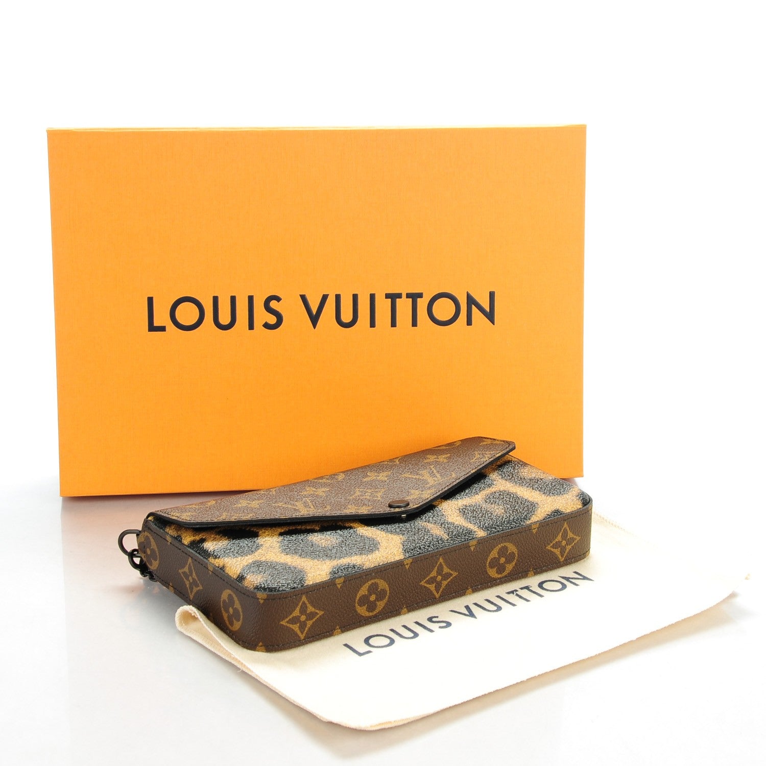 Louis Vuitton Monogram Animal Print Pochette Felicie Chain Wallet 4 of 8