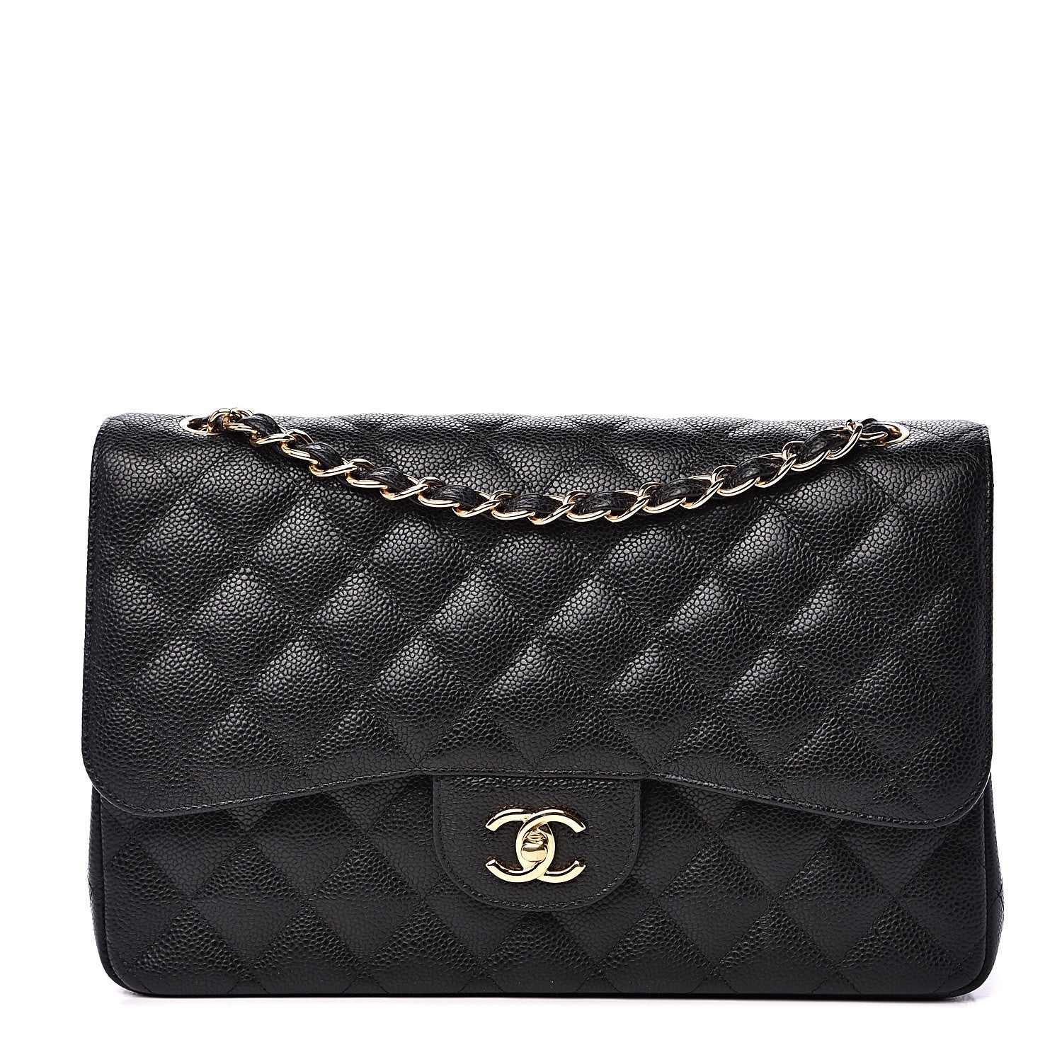Chanel Caviar Quilted Jumbo Double Flap Black 1 of 9