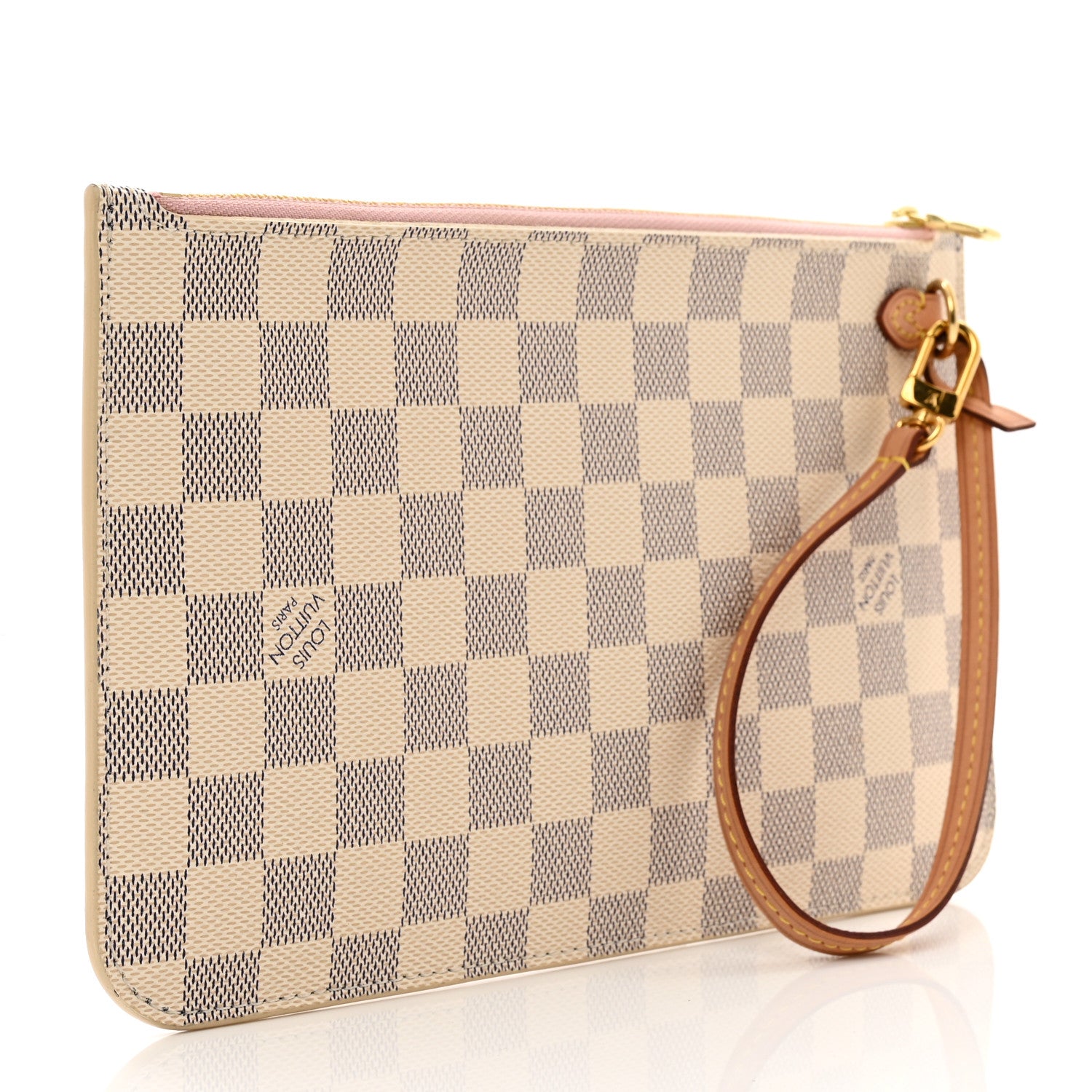 Louis Vuitton Damier Azur Neverfull MM GM Pochette Rose Ballerine 3 of 6