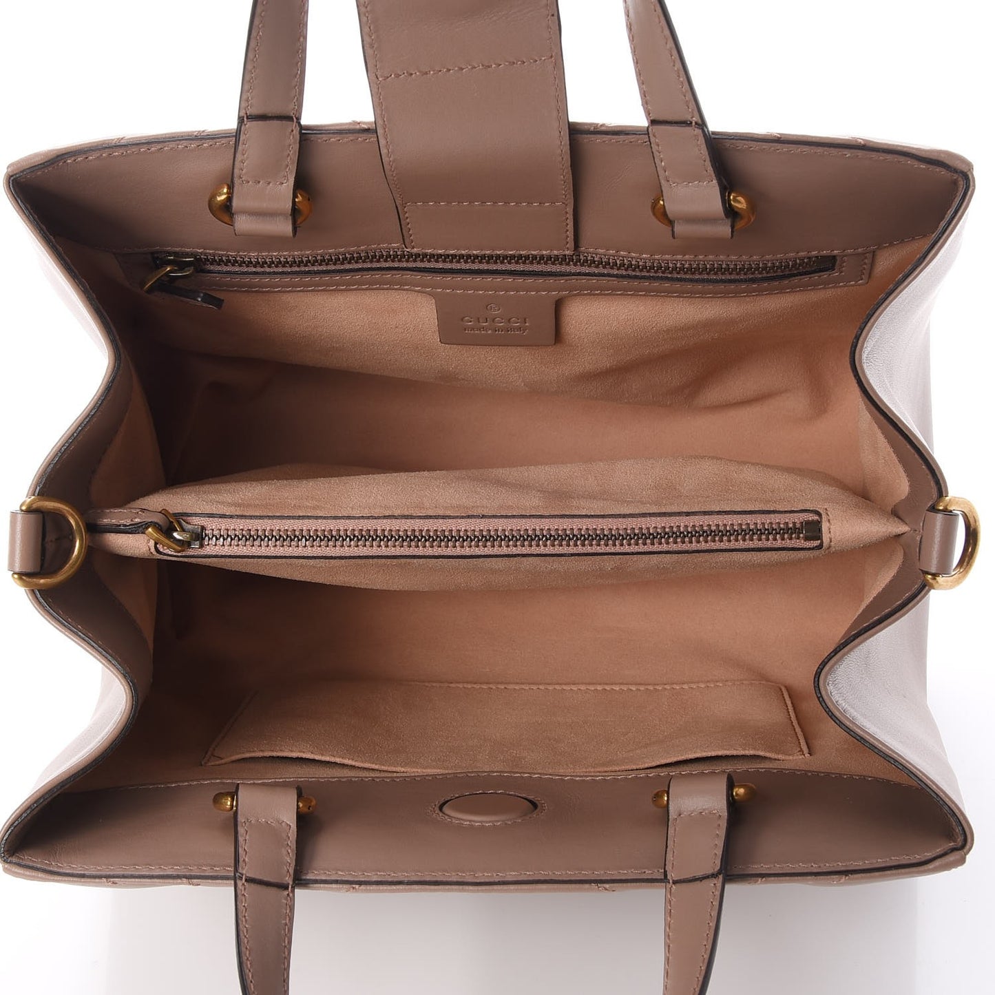 Calfskin Matelasse Small GG Marmont Tote Porcelain Rose