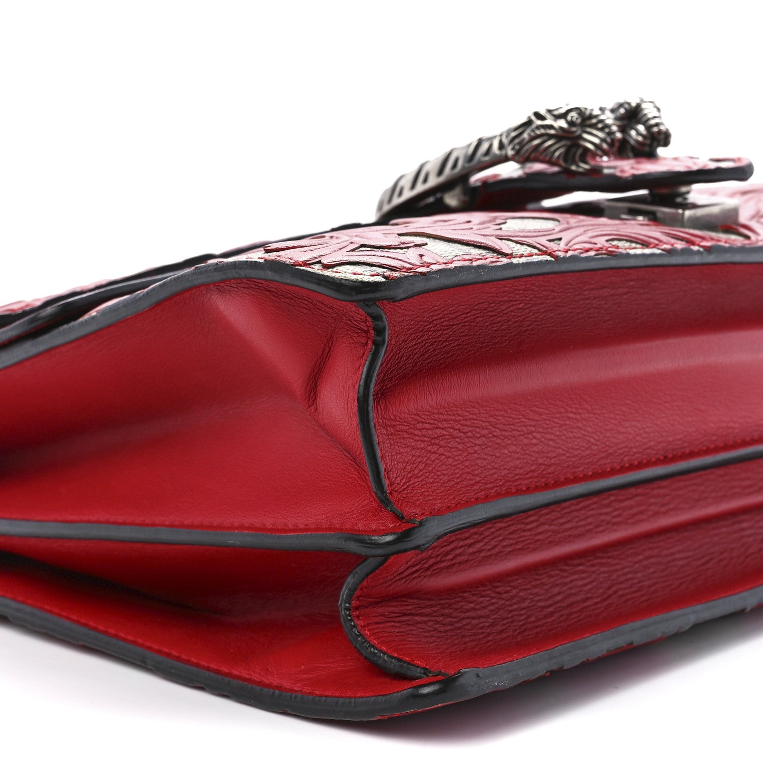 Gucci GG Supreme Monogram Arabesque Medium Dionysus Shoulder Bag Hibiscus Red 10 of 11