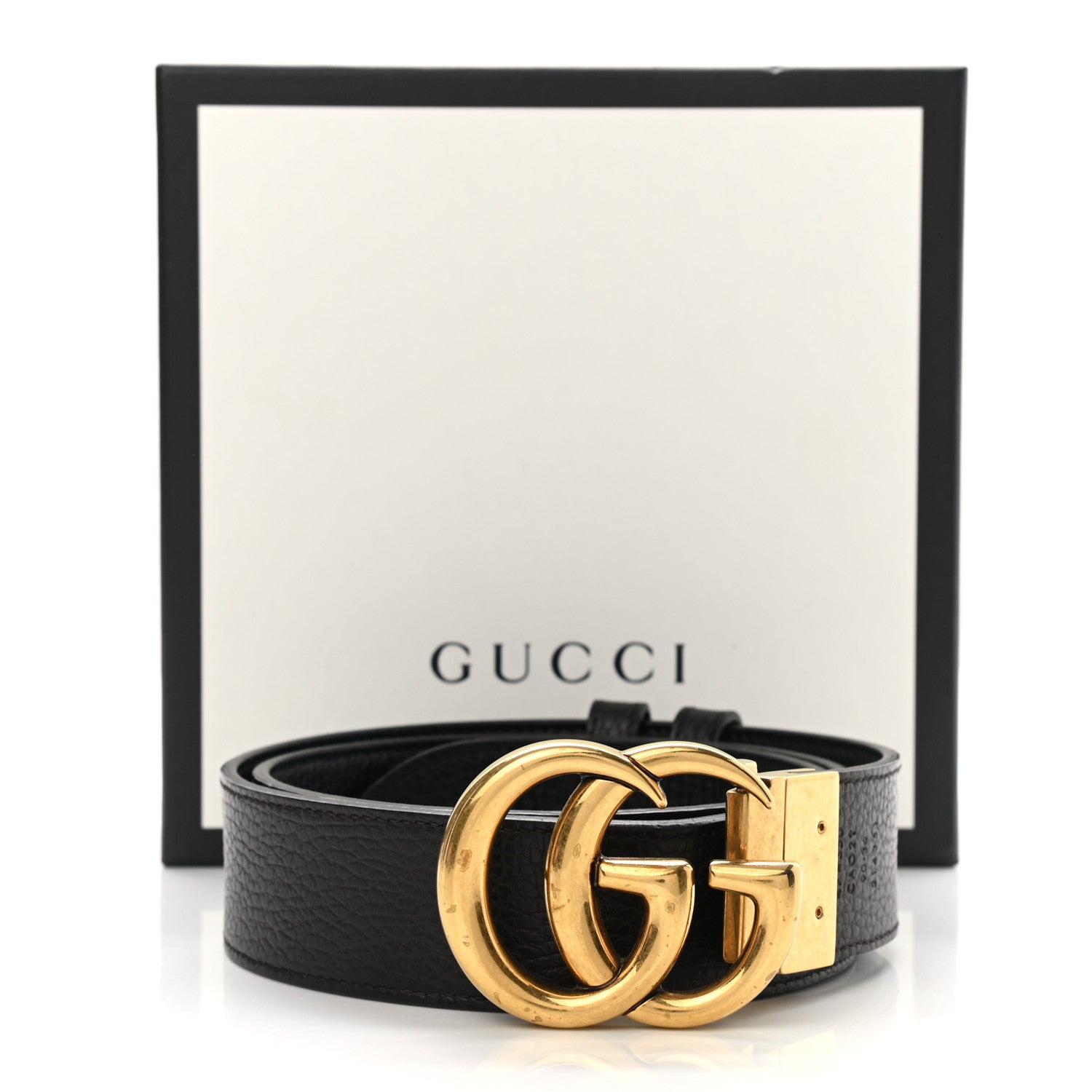 Gucci Calfskin Double G Reversible 37mm Belt 90 36 Black Cocoa 5 of 5