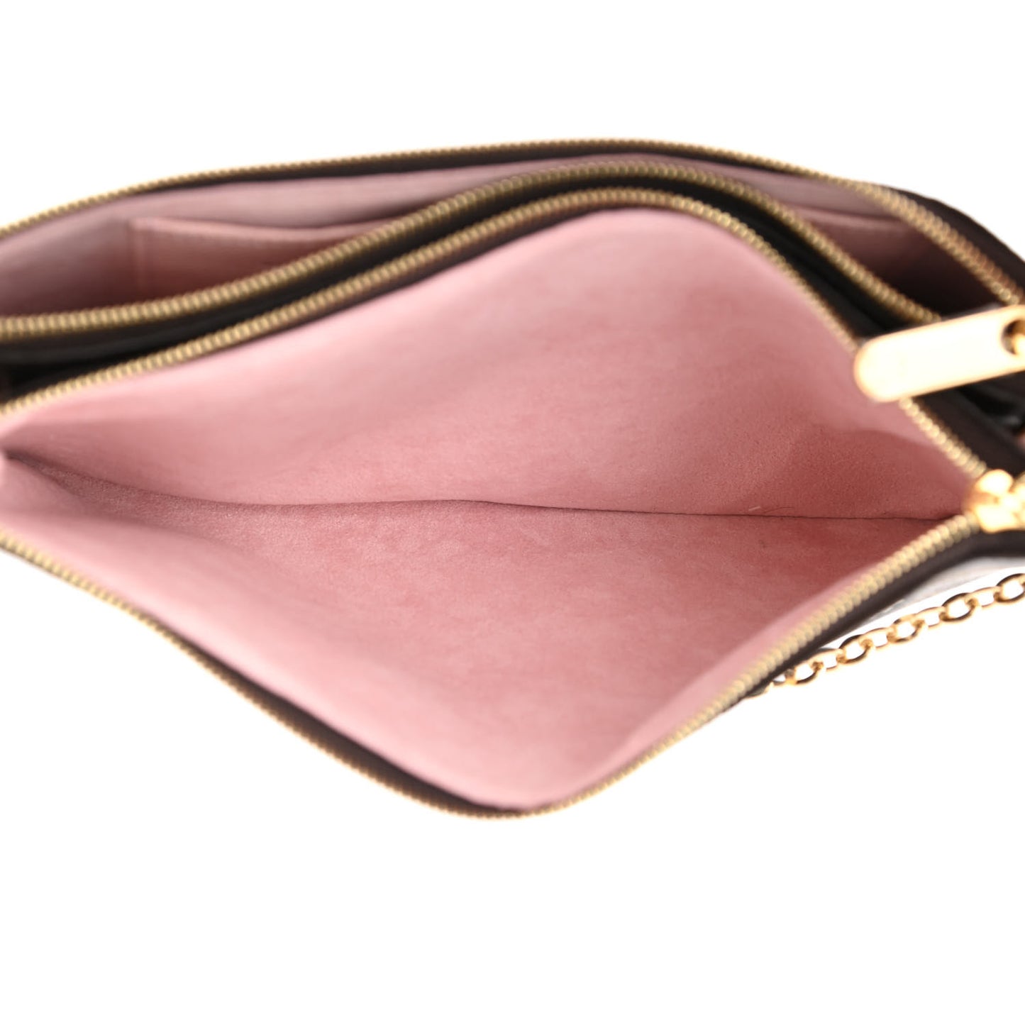 Monogram 2020 Christmas Animation Big Wheel Double Zip Pochette Rose Ballerine