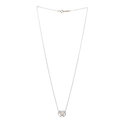 Tiffany 18K Yellow Gold Crystal Heart Pendant Necklace 3 of 7
