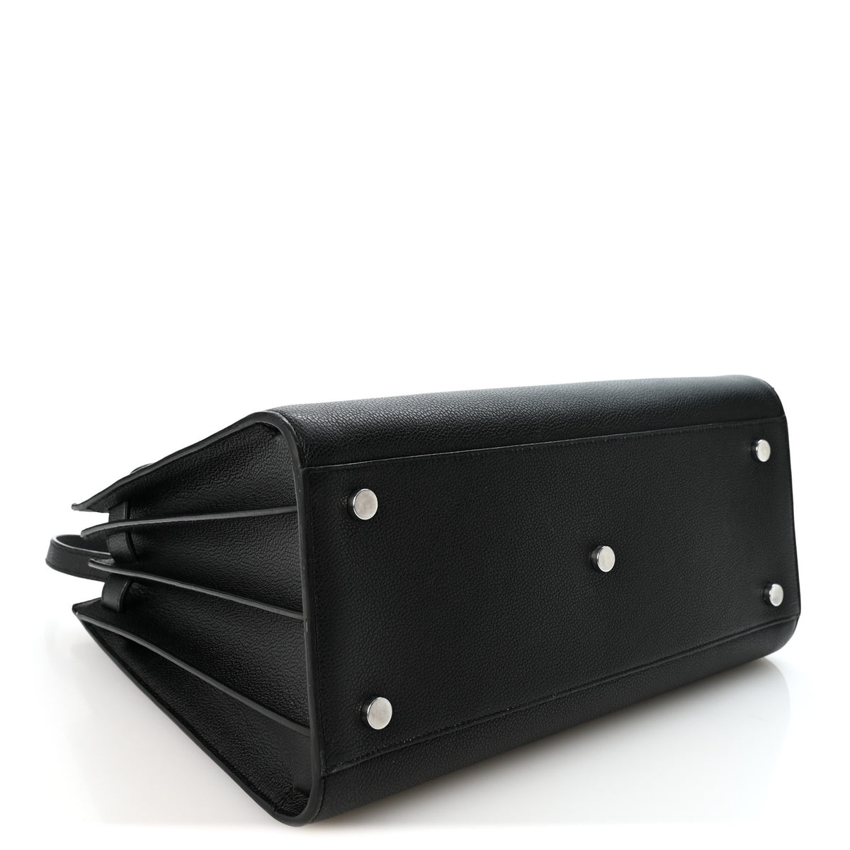 Grained Calfskin Small Sac De Jour Black
