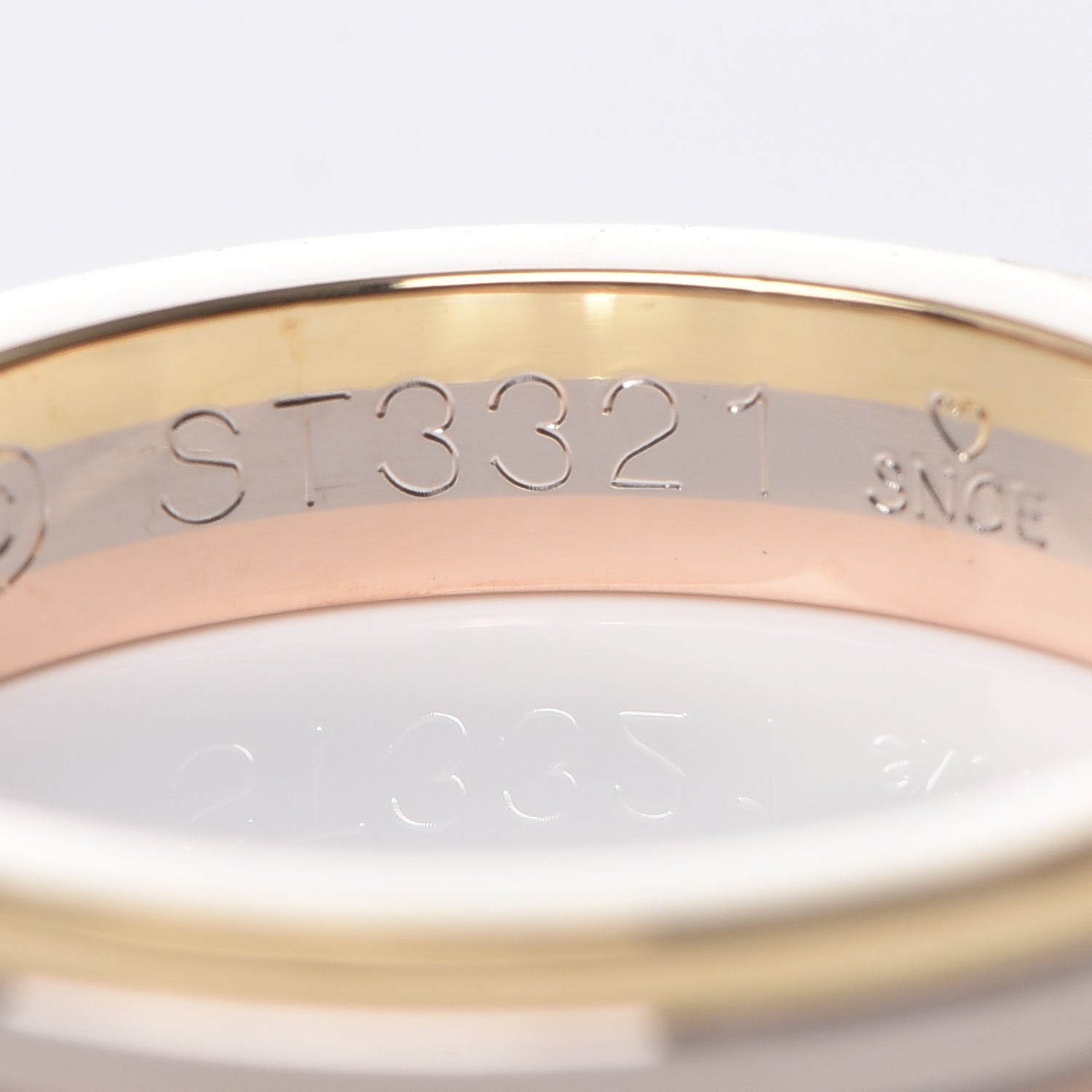 Cartier 18K Pink White Yellow Gold 3.5mm Vendome Louis Cartier Wedding Band Ring 49 4.75 5 of 5
