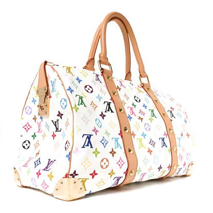 Louis Vuitton Monogram Multicolor Keepall 45 White 2 of 9