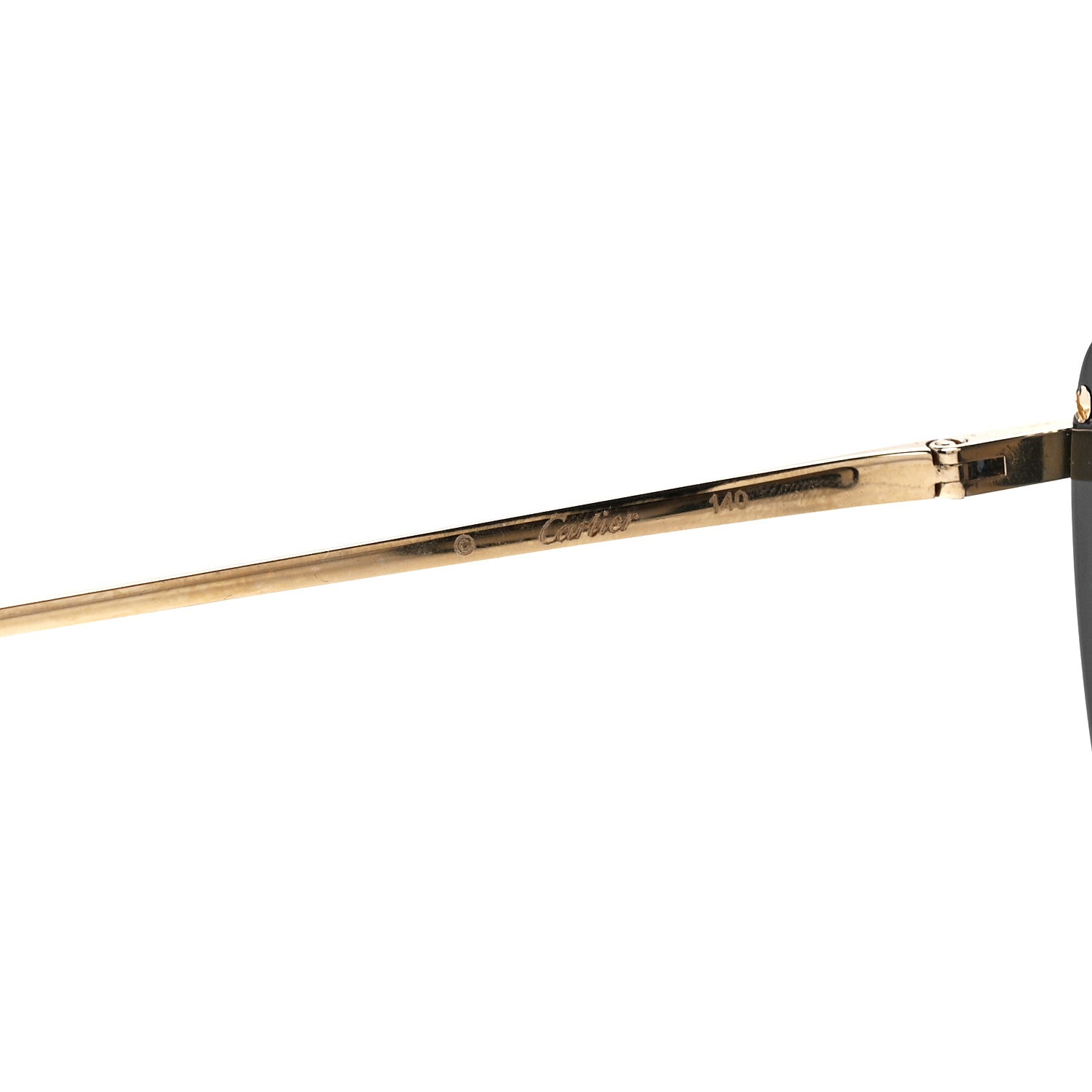 Cartier Panthere De Cartier Cat Eye Sunglasses Gold Black 5 of 8