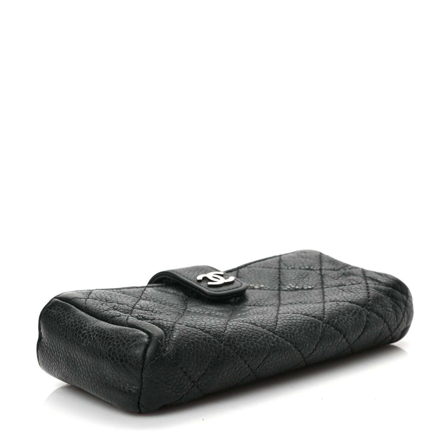 Chanel Caviar Quilted Mini Phone Holder Clutch Black 4 of 8
