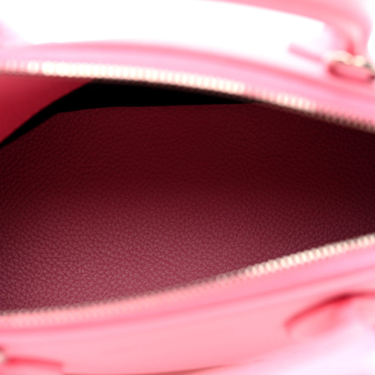 Signature Grained Calfskin Logo XXS Ville Top Handle Bag Rose Bubblegum Black