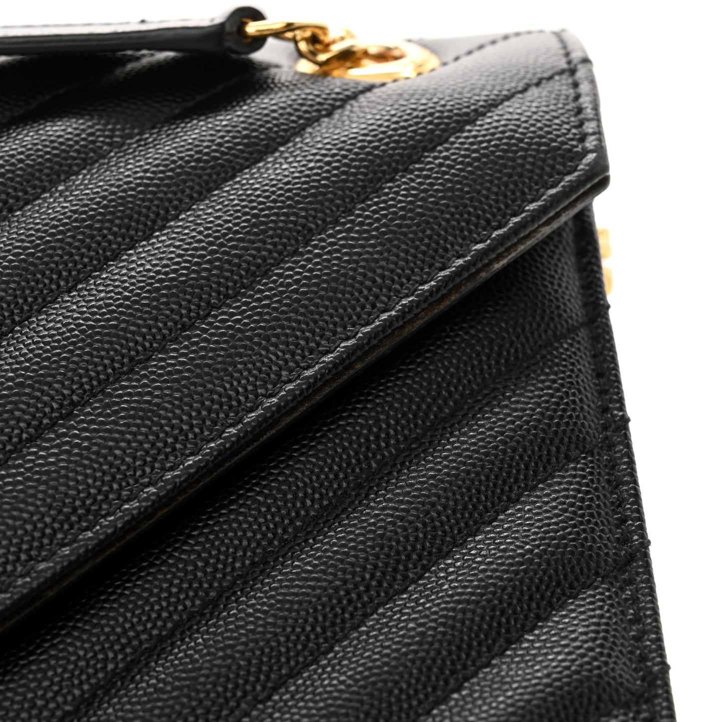 Grain De Poudre Matelasse Chevron Large Monogram Satchel Black