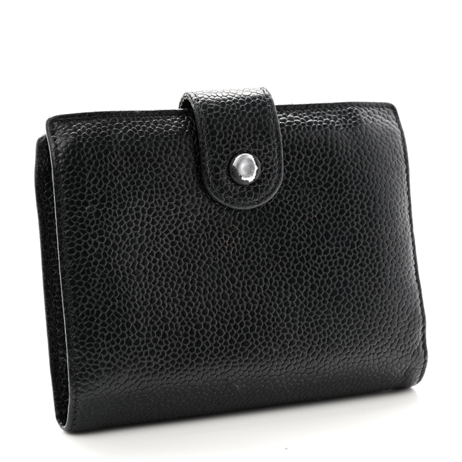 Chanel Caviar Timeless CC Compact French Wallet Black 3 of 15