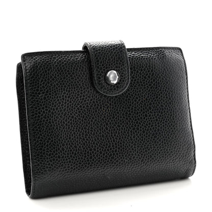 Chanel Caviar Timeless CC Compact French Wallet Black 3 of 15