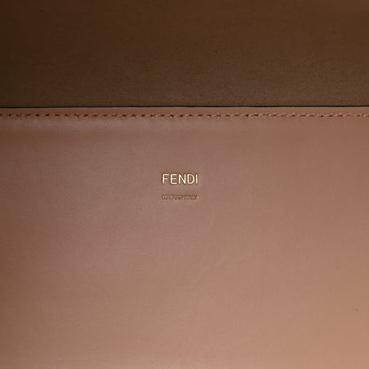 Fendi Vitello King Plexiglass Logo Embossed Medium Fendi Sunshine Shopper Tote Light Rose 6 of 11
