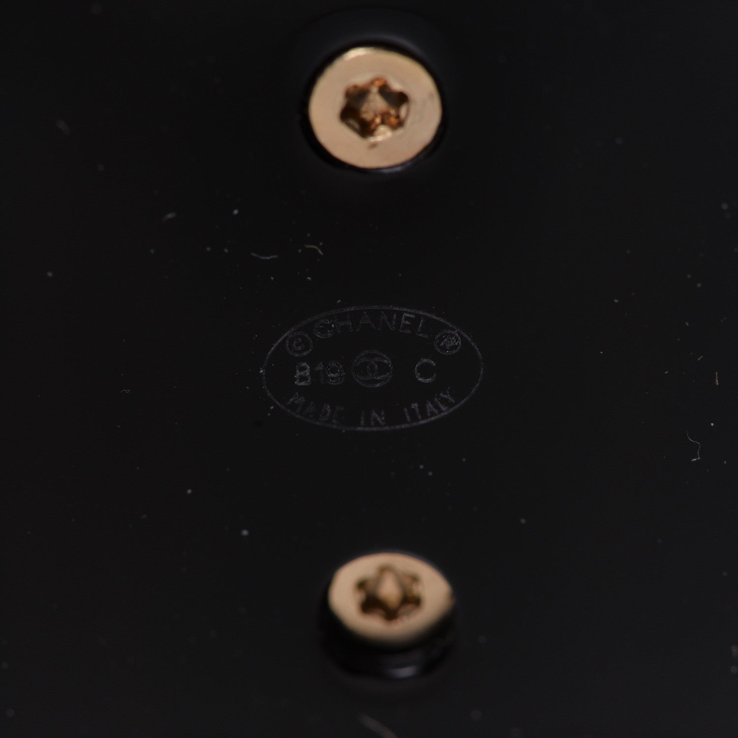 Chanel Resin CC Cuff Gold Black 4 of 5