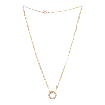 Cartier 18K Yellow Gold 2 Diamond LOVE Necklace 3 of 5