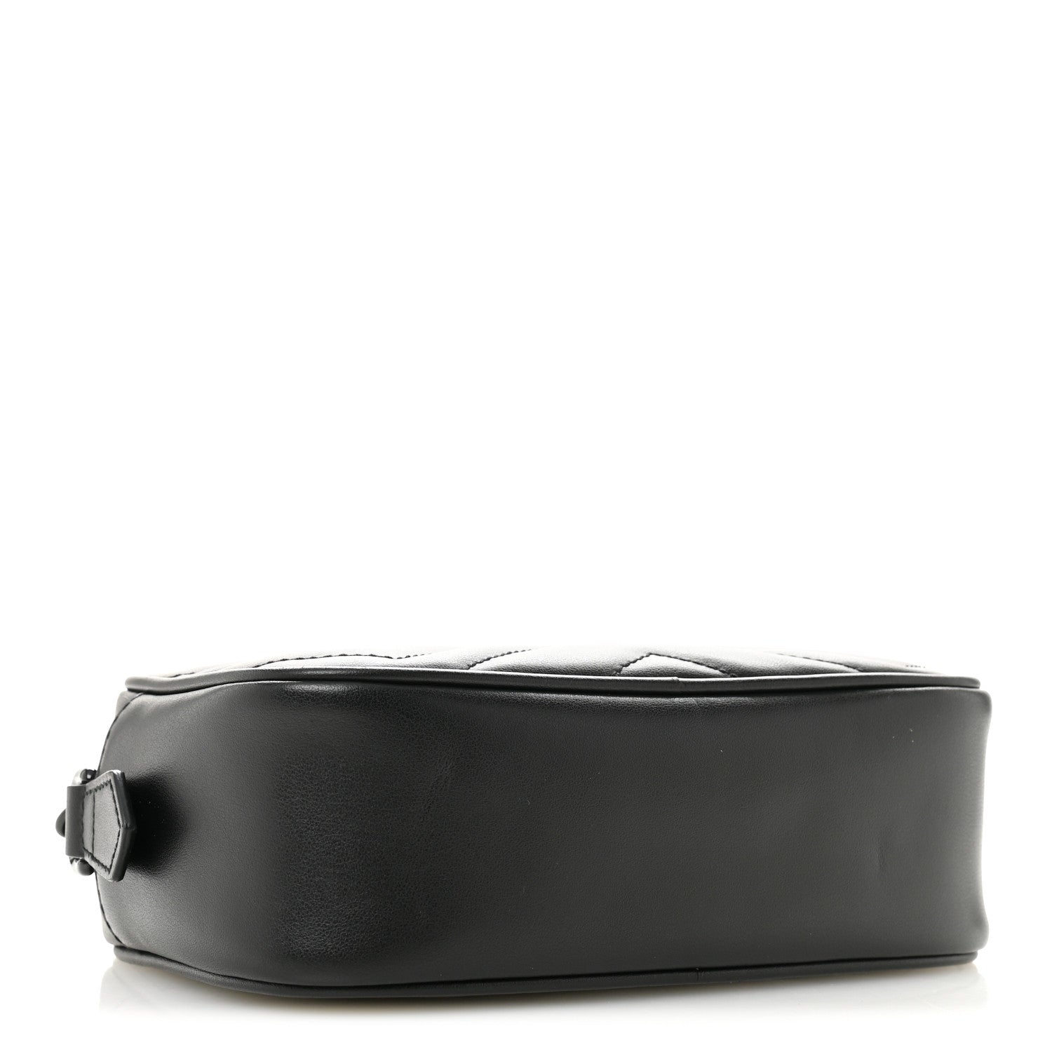 Gucci Calfskin Matelasse Monochrome Mini GG Marmont Chain Shoulder Bag Black 4 of 10