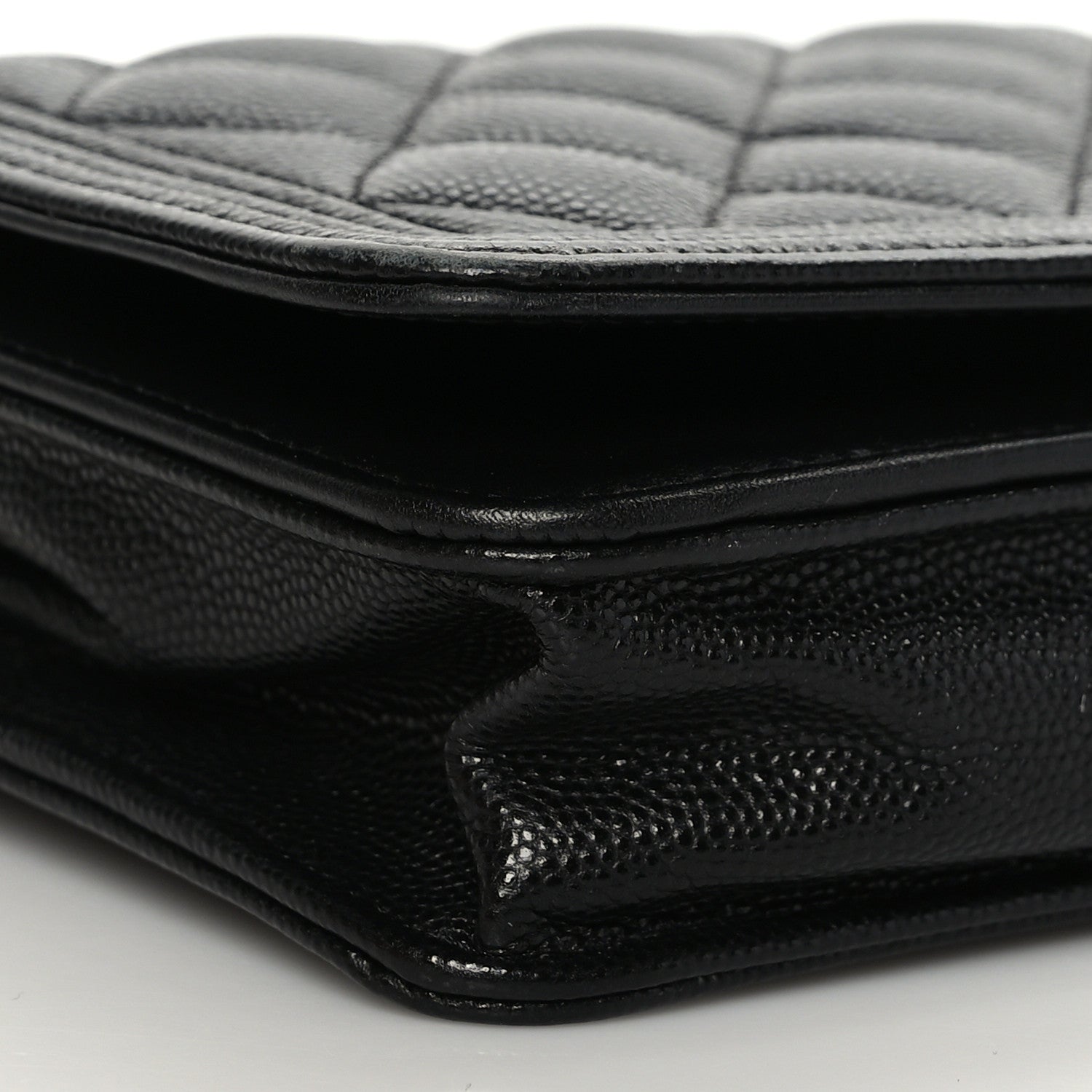 Chanel Caviar Quilted Boy Wallet On Chain WOC Black 7 of 8