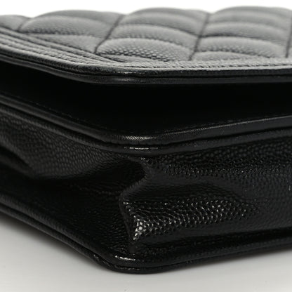 Chanel Caviar Quilted Boy Wallet On Chain WOC Black 7 of 8