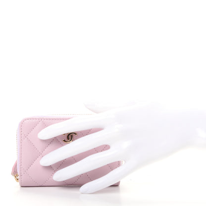 Chanel Caviar Quilted Zip Coin Purse Light Pink 2 of 8