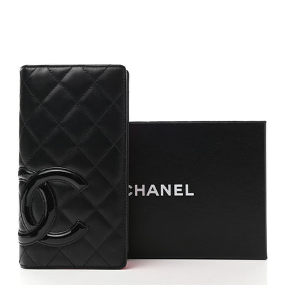 Chanel Calfskin Quilted Cambon Yen Wallet Black 12 of 12