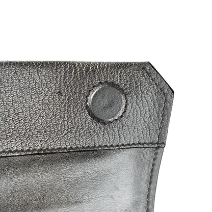 Miu Miu Goatskin Madras Top Handle Bag Silver 10 of 12