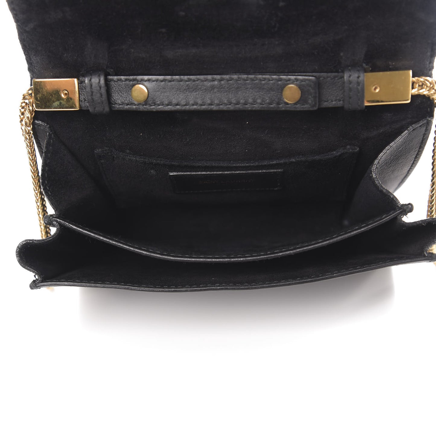 Calfskin Classic Y Ligne Chain Wallet Black