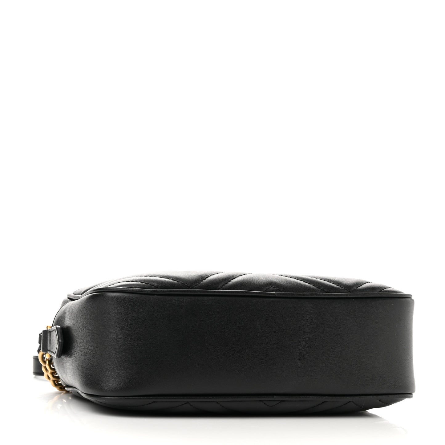 Calfskin Matelasse Small GG Marmont Chain Shoulder Bag Black
