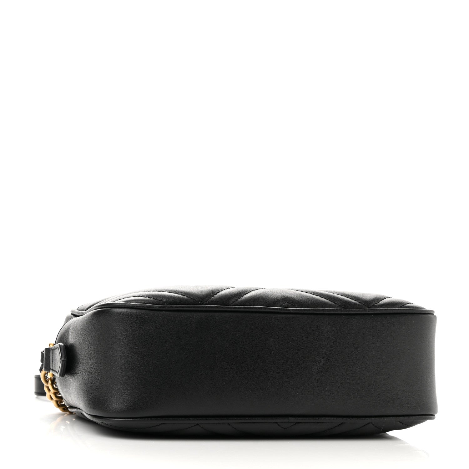 Gucci Calfskin Matelasse Small GG Marmont Chain Shoulder Bag Black 4 of 14
