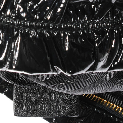 Prada Vernice Gaufre Clutch Black 9 of 10