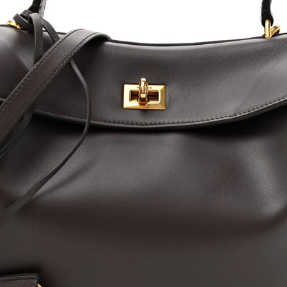 Balenciaga Natural Smooth Calfskin Small Rodeo Top Handle Handbag Espresso 8 of 10