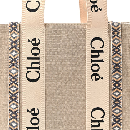 Chloe Cotton Medium Woody Ribbon Tote Slate Green 8 of 10