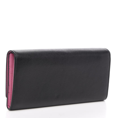 MCM Grained Calfskin Mina Long Wallet Black 3 of 9