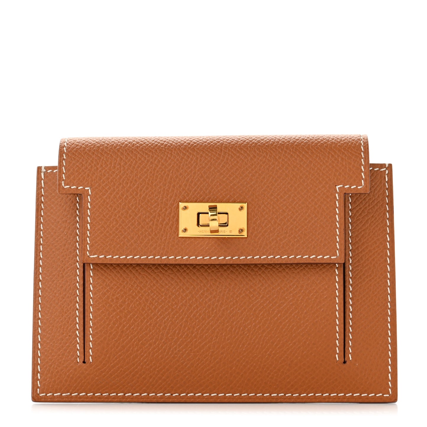 Epsom Kelly Pocket Compact Wallet Gold
