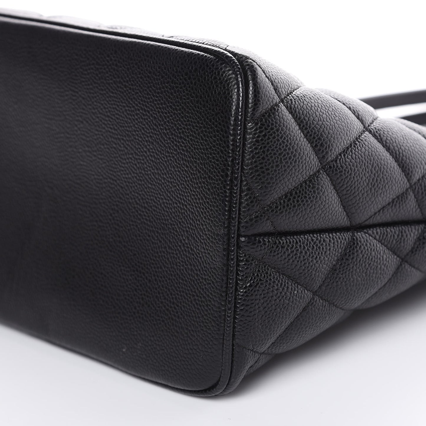 Caviar Quilted Medallion Tote Black