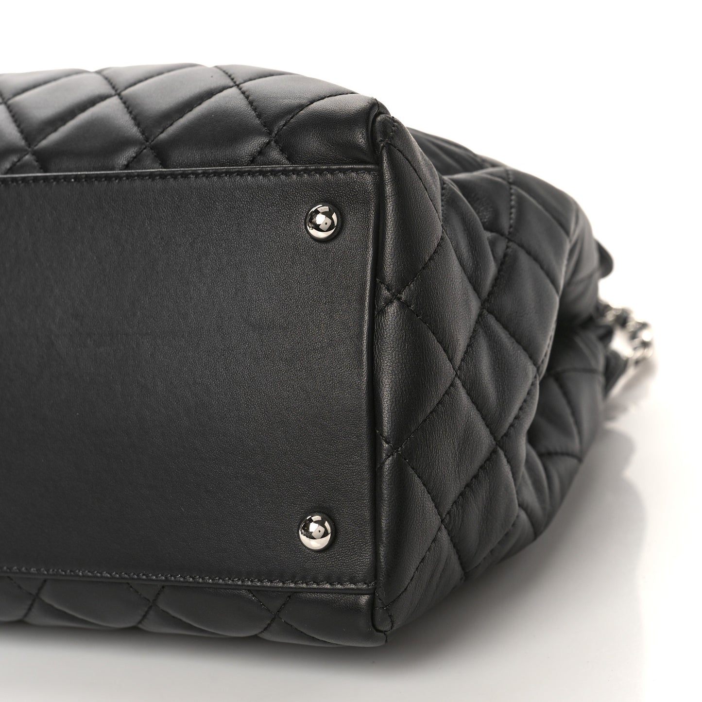 Lambskin Quilted Chanel 7 Tote Black