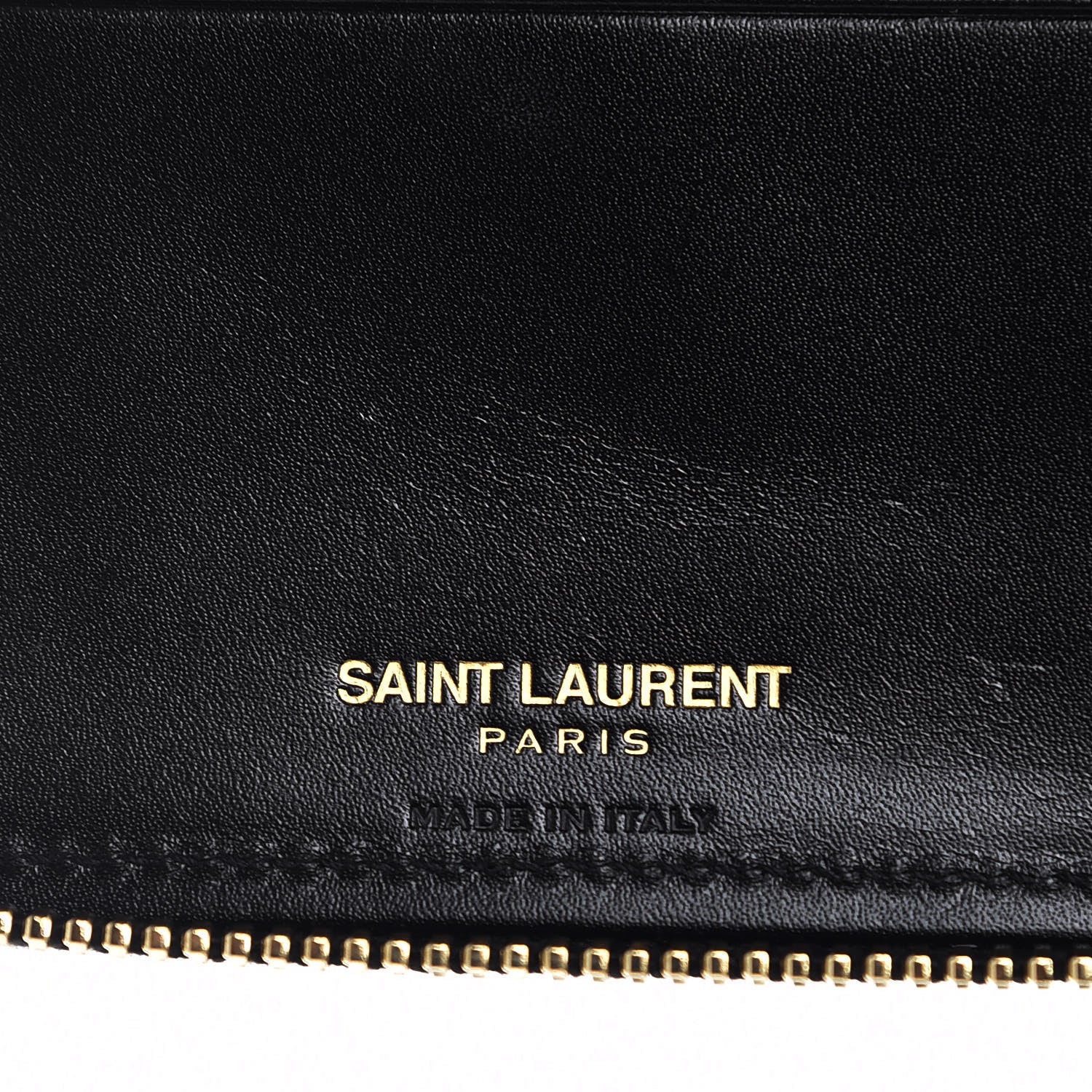 Saint Laurent Toile Monogram Classic Zip Around Wallet Black 6 of 9