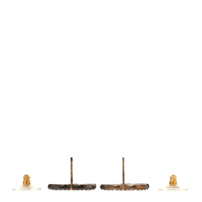 Chanel Crystal CC Earrings Light Gold 3 of 5