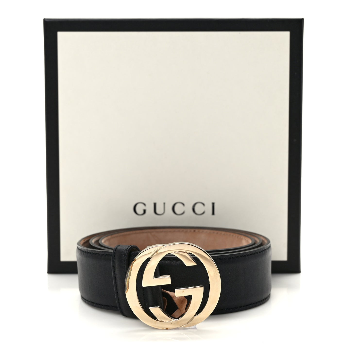 Calfskin Interlocking G 37mm Belt 95 38 Black
