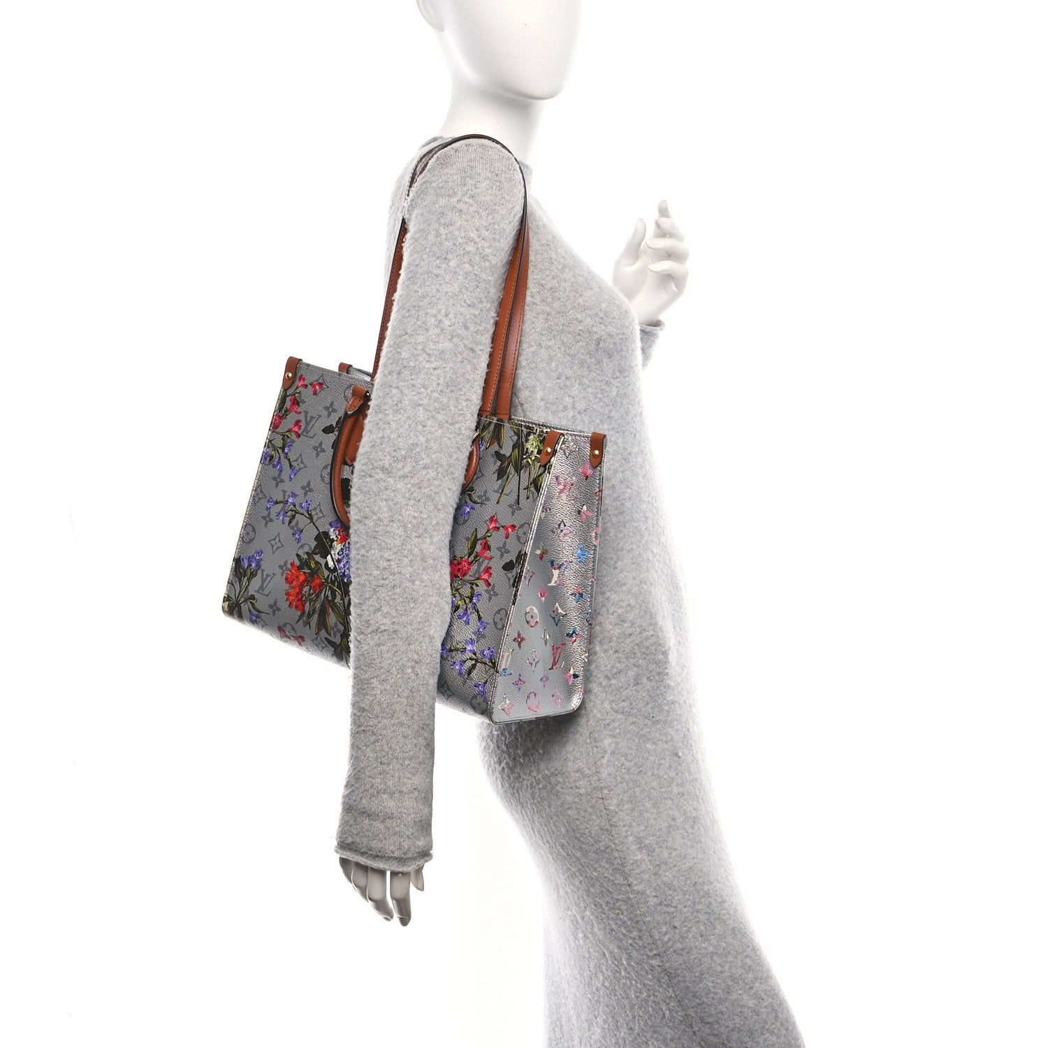 Louis Vuitton Metallic Monogram LV Garden OnTheGo MM Silver 2 of 11