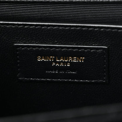 Saint Laurent Velvet Tri-Quilt Monogram Medium College Bag Black 6 of 12