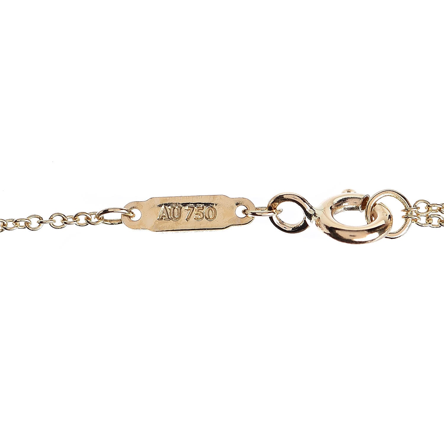 Tiffany 18K Yellow Gold Large T Smile Pendant Necklace 6 of 7