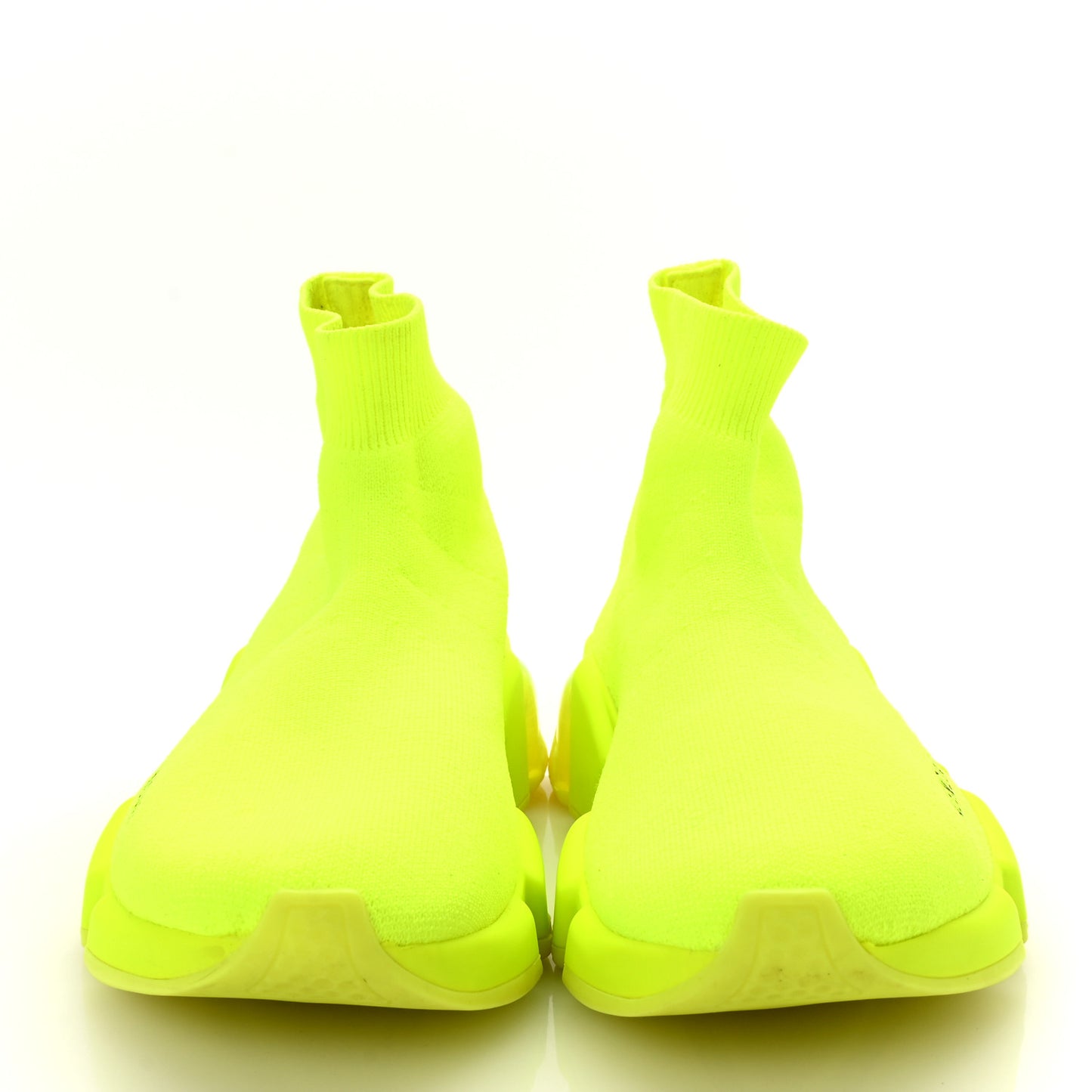 Neoprene Knit Womens Speed Clear Sole Sneakers 37 Yellow Fluo