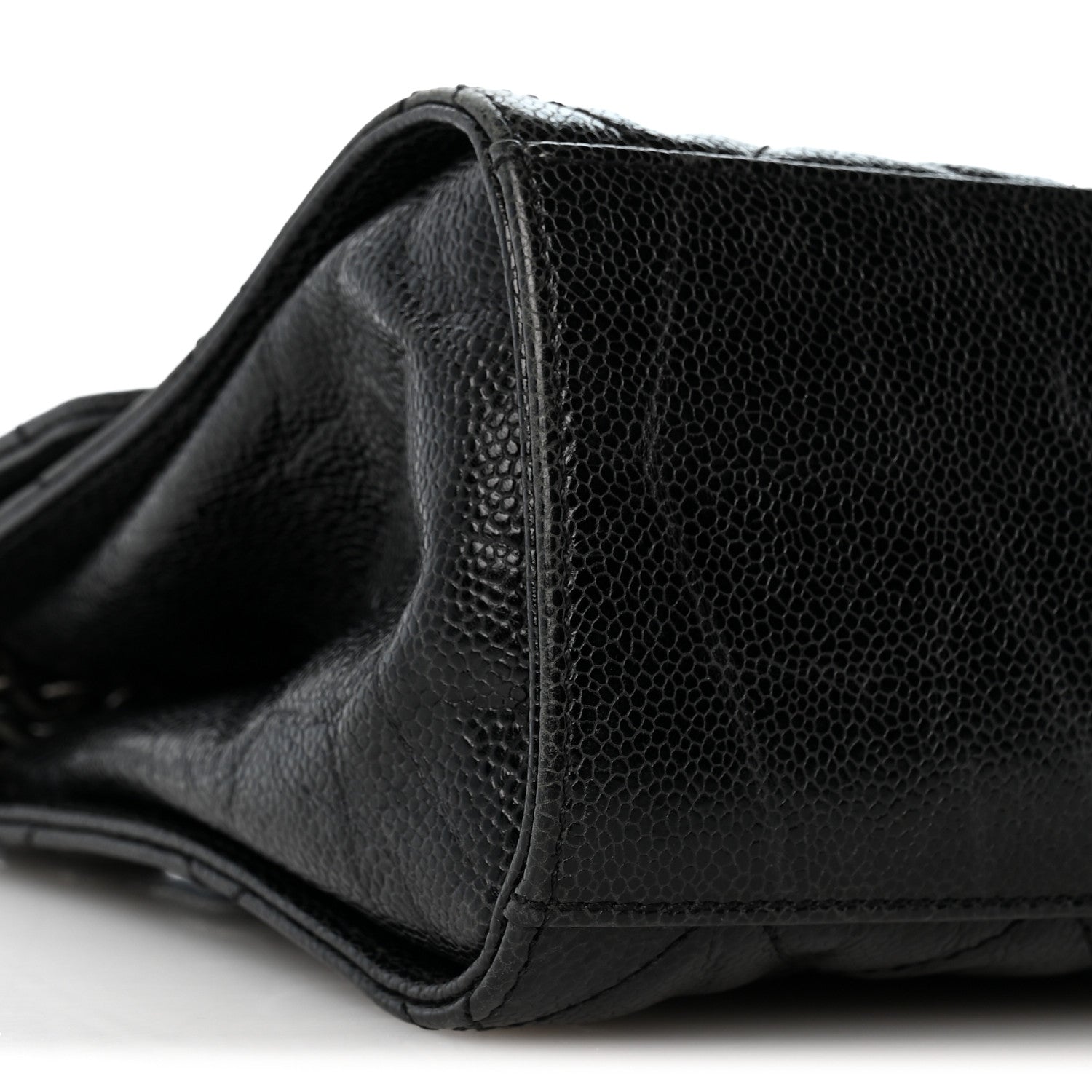 Chanel Crumpled Grained Calfskin Jumbo CC Crave Flap Black 8 of 12