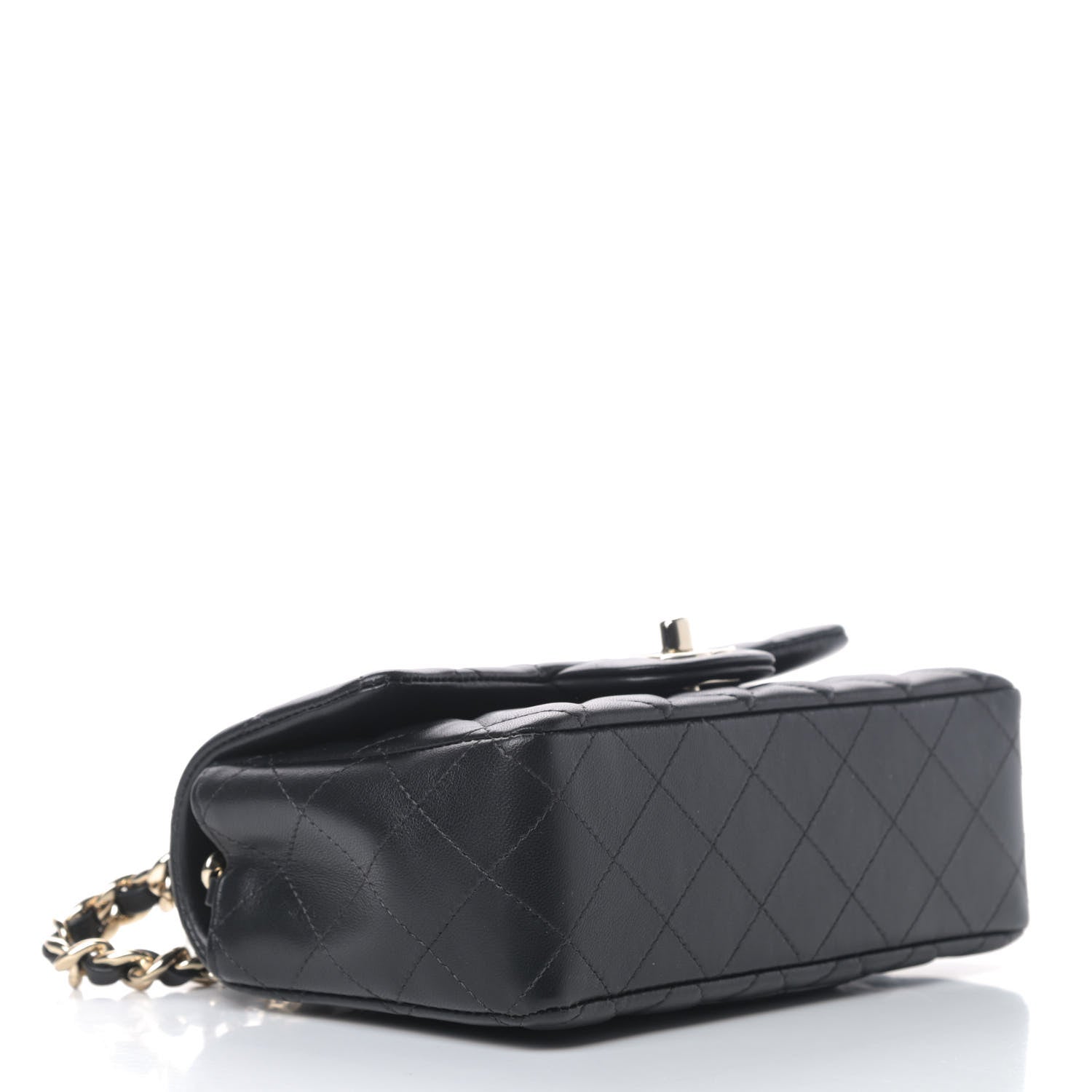 Chanel Lambskin Quilted Mini Coco Charms Rectangular Flap Black 3 of 6