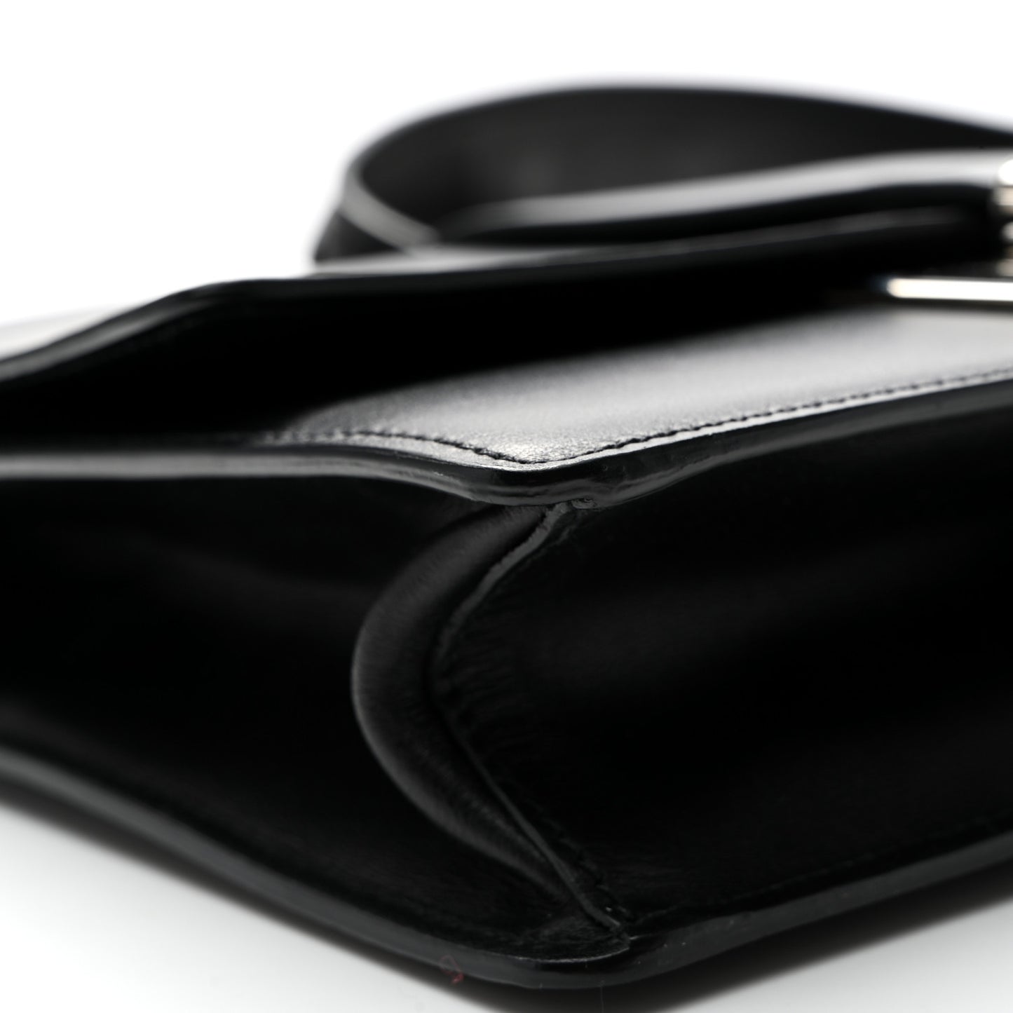 City Calfskin Ribbon Bag Black