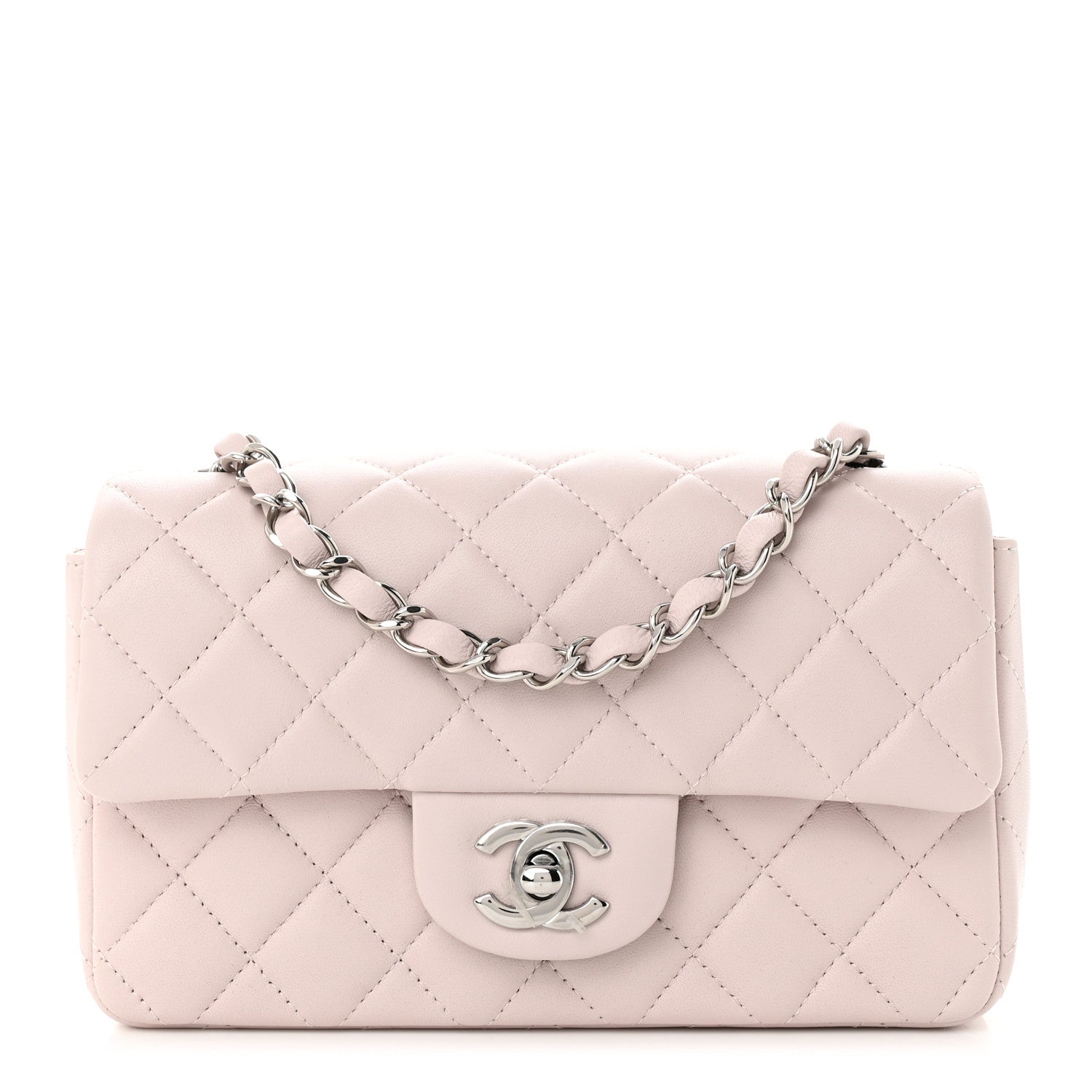 Chanel Lambskin Quilted Mini Rectangular Flap Light Purple 1 of 11