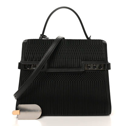 Delvaux Calfskin Souple Tempete GM Smock Satchel Black 3 of 10